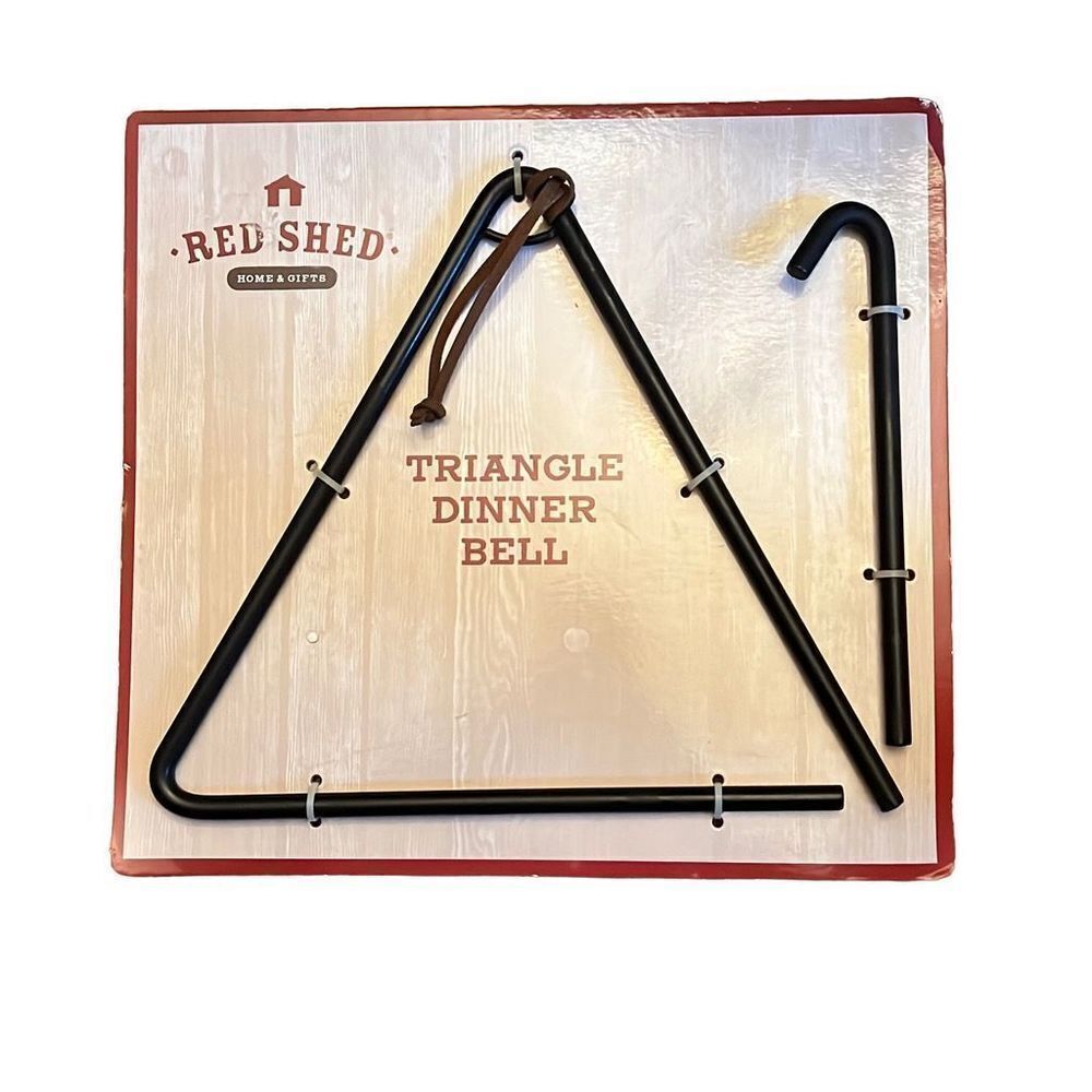 Red Shed Triangle Dinner Bell‎ New